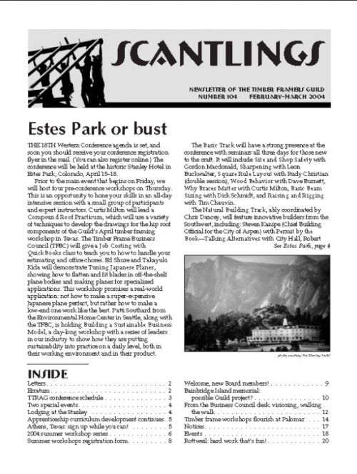 Scantlings 104 (February-March 2004)