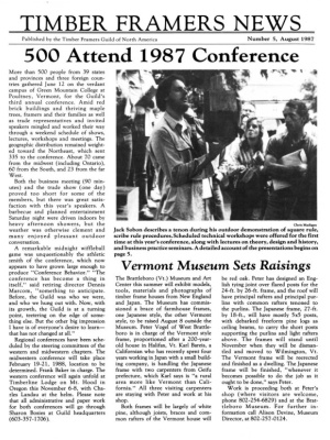 TIMBER FRAMING 5 (August 1987)